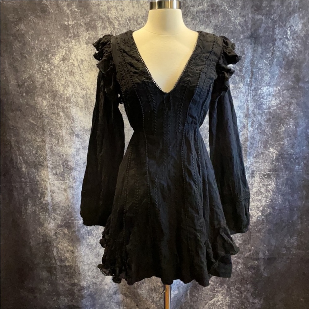 FREE PEOPLE - Goth Victorian mini dress